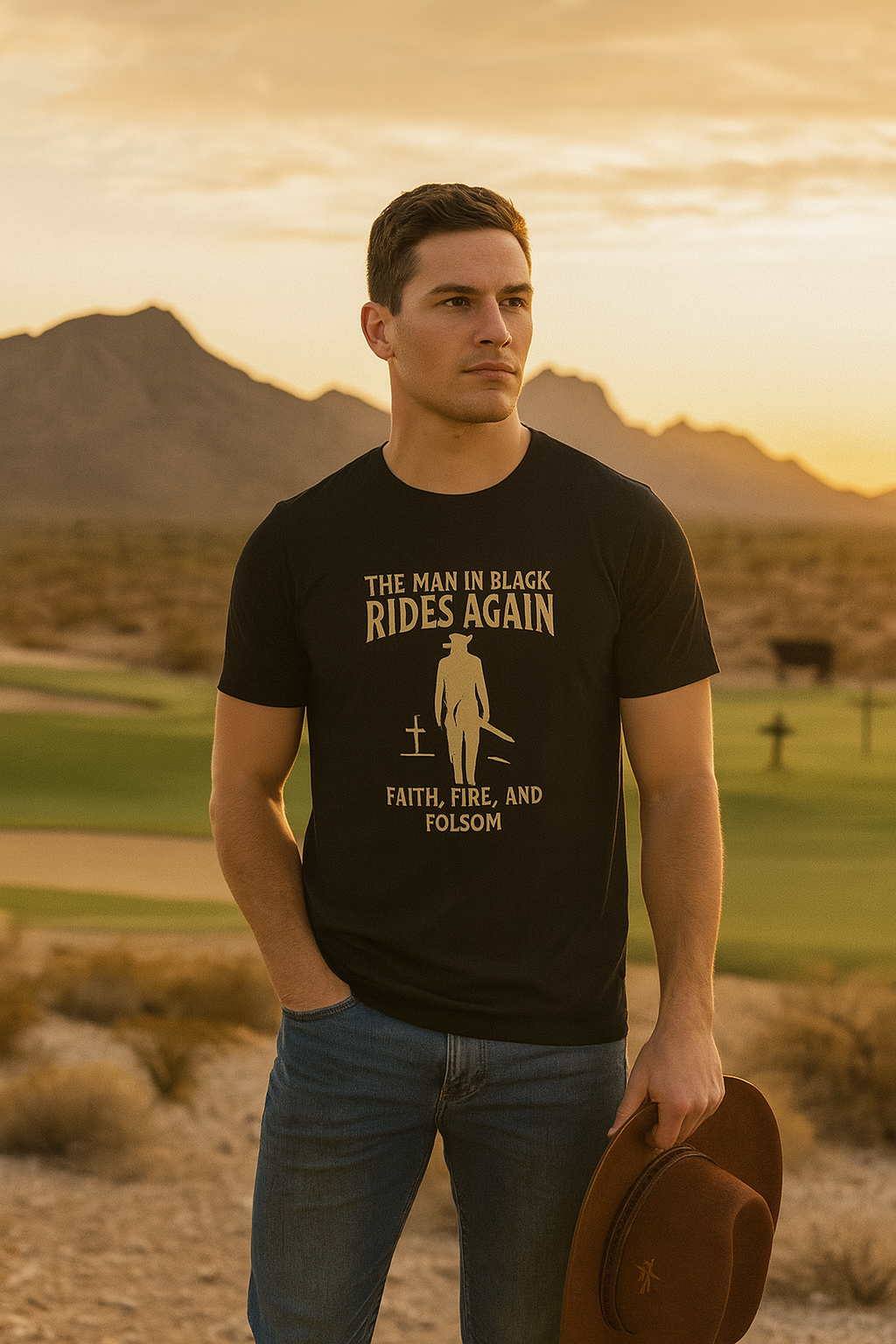 The Man in Black Shirt