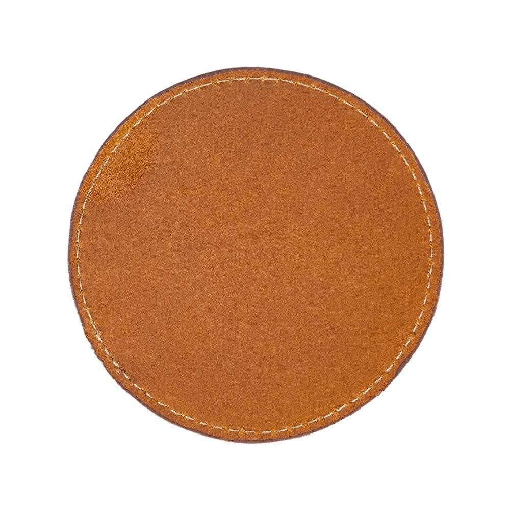 Tucson Genuine Leather Coaster Set of 5 with Holder - Premium Cup Coasters-3