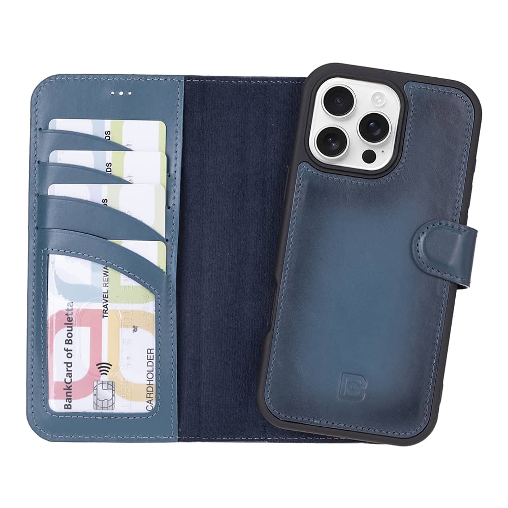 Leather iPhone 16 Pro Max Detachable Wallet Case-6