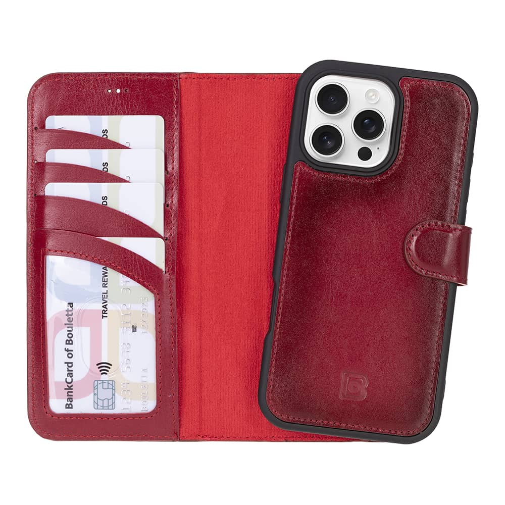 Leather iPhone 16 Pro Max Detachable Wallet Case-7