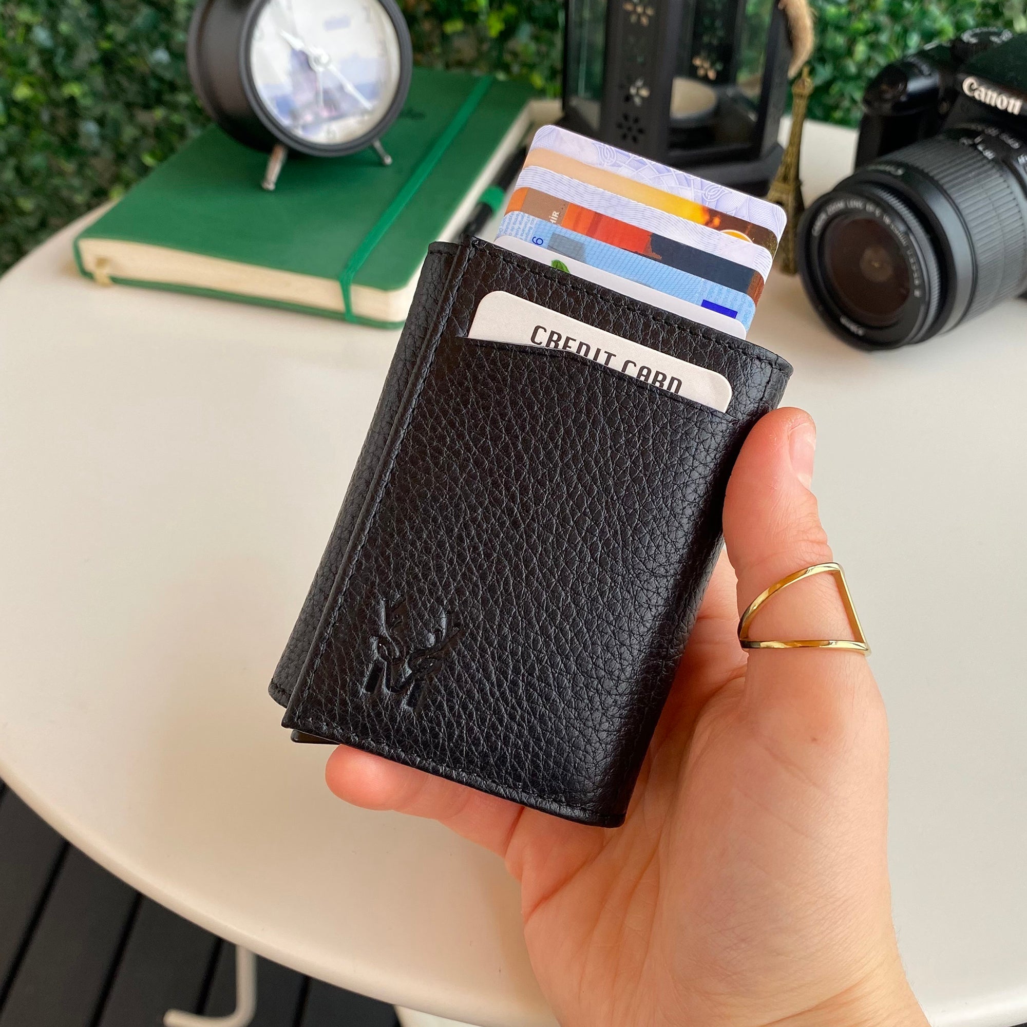 Pescol - Genuine Leather RFID Protection Card Holder/Wallet-9